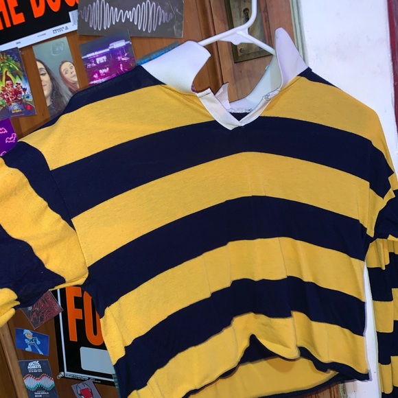 Tops - cropped striped polo